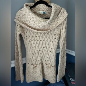 Sparrow Tan Cowl Neck Sweater XS